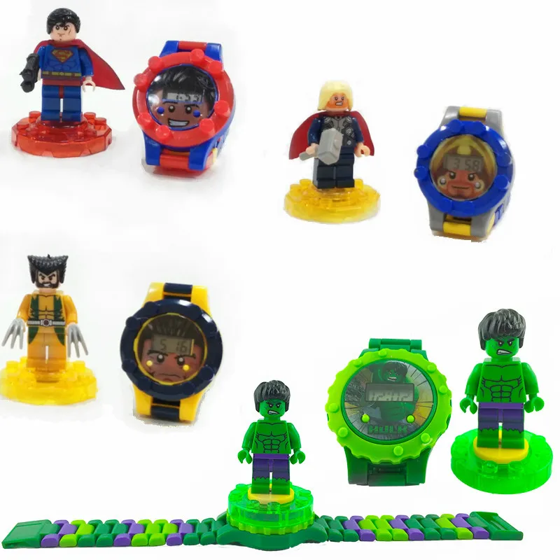 

Buzz Lightyear Super Hero Wolverine Watch Building Blocks Avengers Superman Bricks Compatible With Legoed Minecrafted Kids Toys