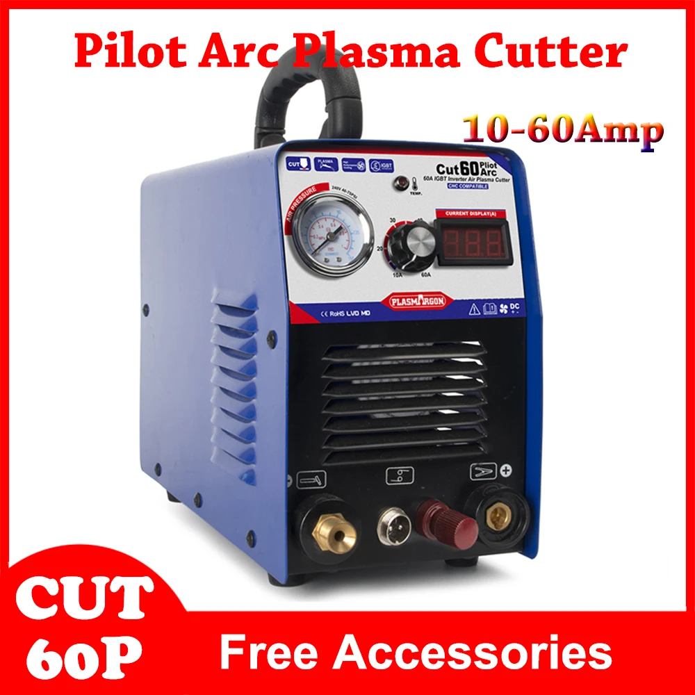 

CUT60P Pilot Arc plasma cutter Cnc Non-HF Plasma Cutting Machine Dual Voltage 60A 1-22mm Cut Metal Metallurgy Cutting Machinery