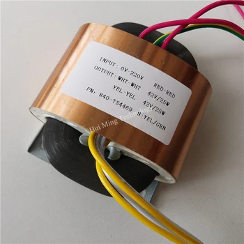 

2*42V 0.6A R Core Transformer 50VA R40 custom transformer 220V copper shield output for Pre-decoder Power amplifier