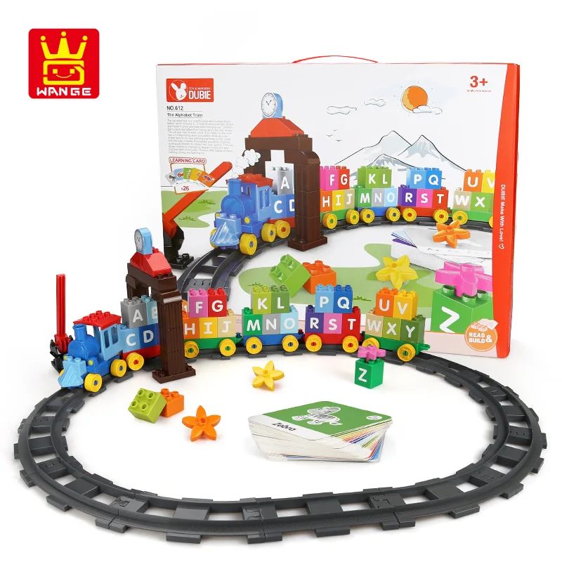 

Wange Large Particles Building Blocks 612 Lettered with Numbers Train Camera Track Children'S Educational DIY Assembled Building