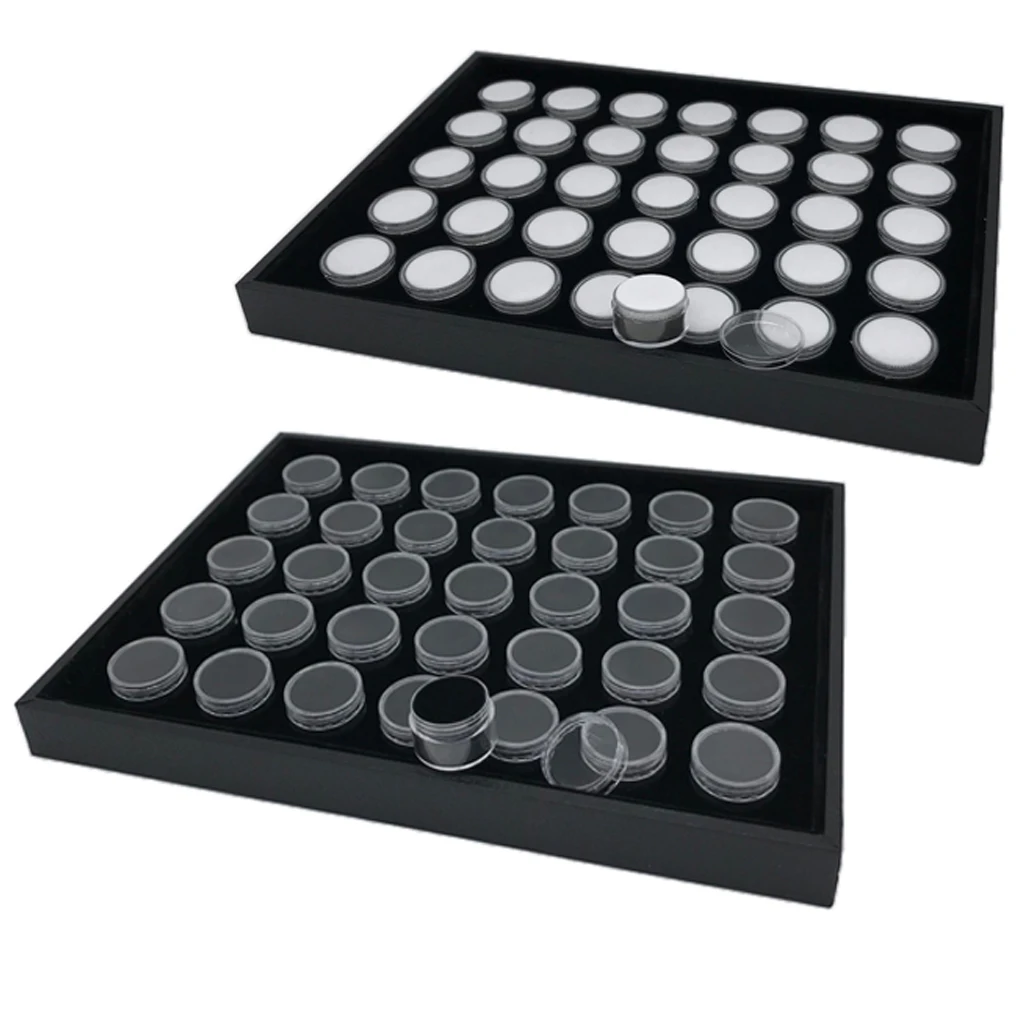 

35Grid Gem Stone Bead Jar Holder Showcase Stackable Jewelry Display Tray Box