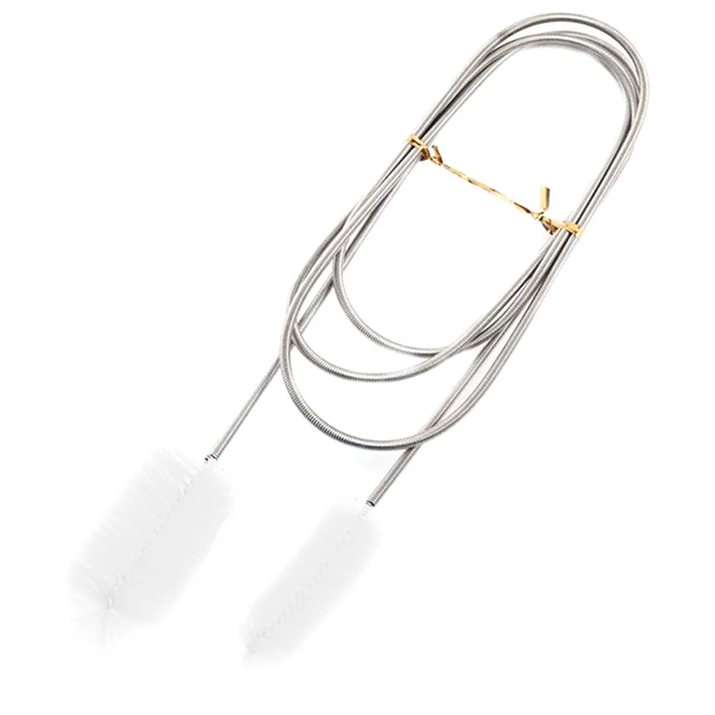 Tubo de acero inoxidable multifuncional, cepillo de limpieza Flexible de nailon, filtro de agua de Acuario, manguera de doble punta