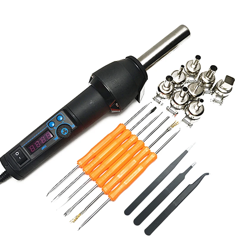 

8858I 220V 650W Lcd Adjustable Electronic Heat Hot Air Desoldering Soldering Station Ic Smd(Eu Plug)
