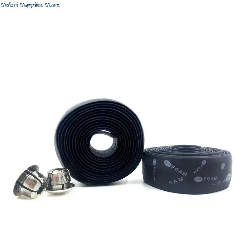 Road Bike Bar Tape Toughness Vibration Damping Anti-Vibration Bent Handlebar Bar Tape Handle belt Wrap+2 Plugs