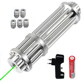 

Hunting High Power Laser Pointer Pen Red Green Blue 10000m 532nm Continuous Line 1000 meters + charger + battery + laser head