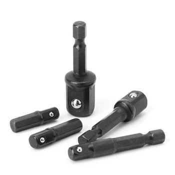 

5pcs Hex Socket Bit Adapter Quick Release Extension Bar Impact Drill Nut Chuck Driver Power Tool Accessories