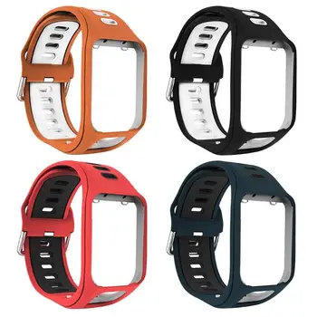 

TPE Wrist Strap Band Replacement with Frame Full Screen View Soft and Comfortable Durable for TomTom Spark Runner 2 3/Golfer2
