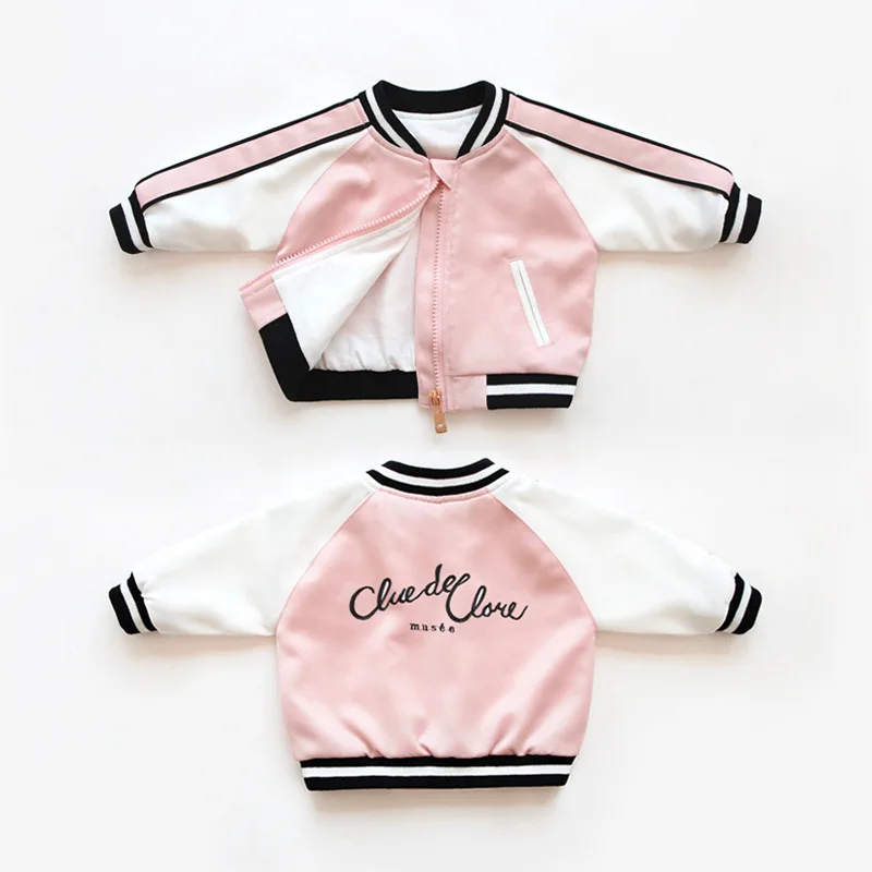 

1-3 Years Old Baby Girls Jacket Spring And Autumn 4 Girls Spring Clothing 2019 New Style Baseball Uniform Western Style 2 Young