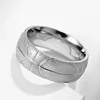 New Fashion Simple Men's Basketball Logo Matte Stainless Steel Ring Hip Hop Christmas Jewelry Gift Rings Accessories Wholesale 4