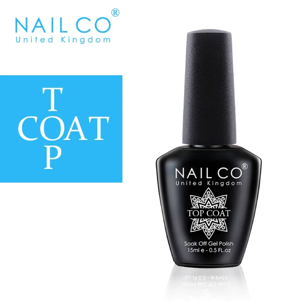NAILCO 탑코트 베이스 젤 매니큐어 네일 아트, 반영구 래커 바니시, 하이브리드 네일 용품, 전문가용, 15ml