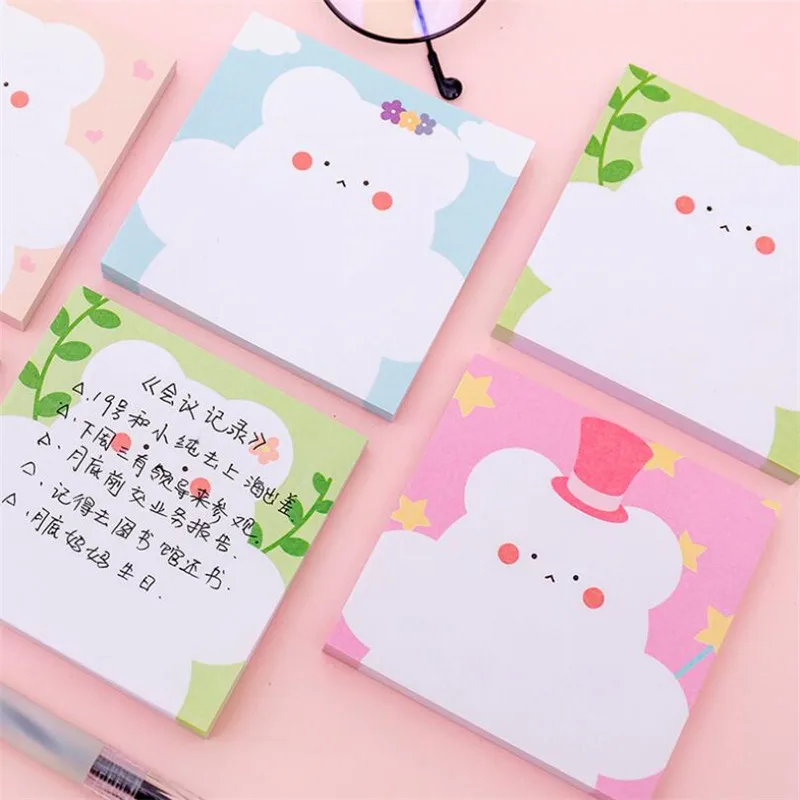 80 страниц, Kawaii блокнот для заметок, бумага для заметок, Канцелярские Стикеры, блокноты, офисные школьные принадлежности