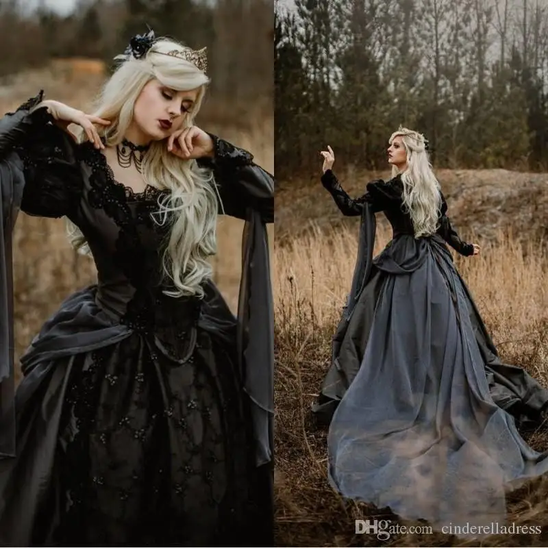 Vintage Medieval Gothic Wedding Dresses 