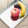 Stainless Steel Rectangle Storage Baking Tray Plates for Food Bread Container Steamed Sausage Dishes Tableware Kitchen Organizer 6