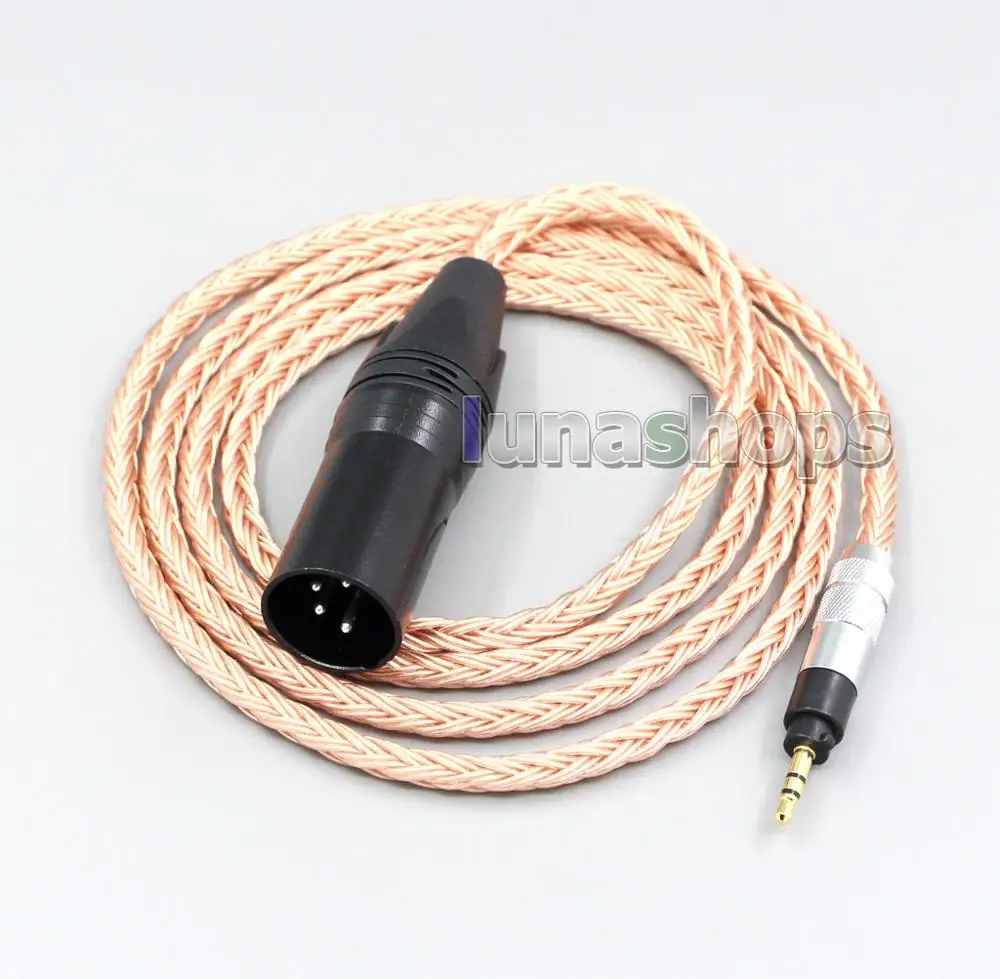 XLR 3 4 Pole 6 5mm 16 Core 99 7N OCC Headphone Cable For Sennheiser Urbanite XL On Over Ear LN006843