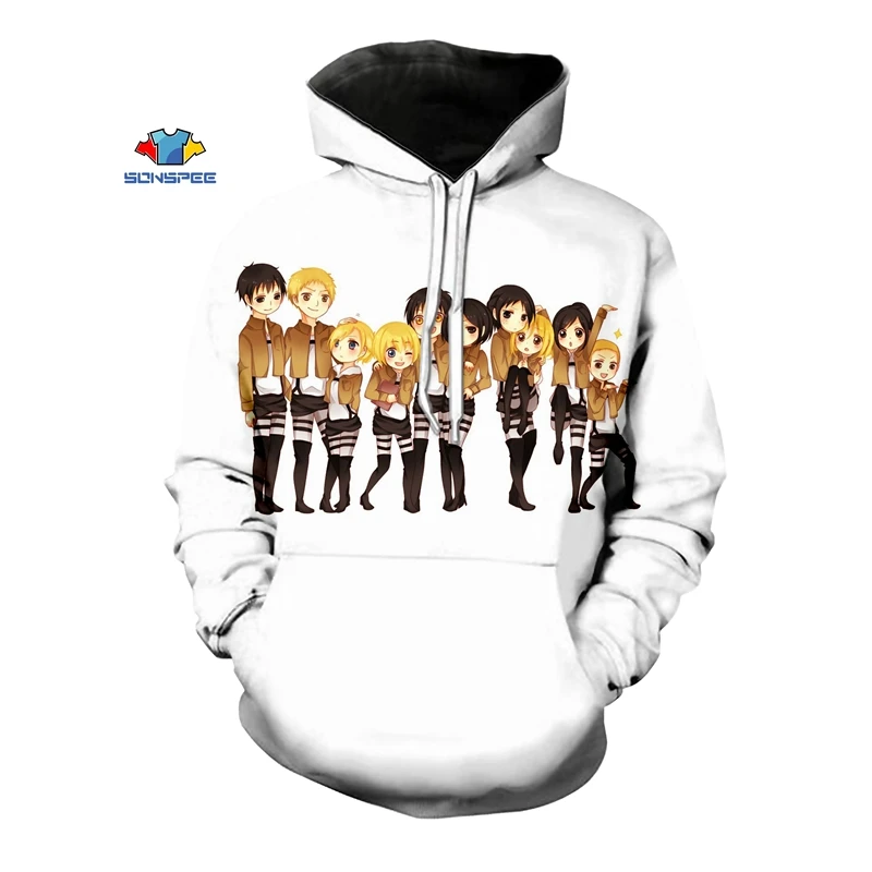 Новинка, 3D принт, для женщин и мужчин, атака на титанов, Shingeki No Kyojin, футболка, летняя футболка, хип-хоп пуловер, Харадзюку, худи - Цвет: 26
