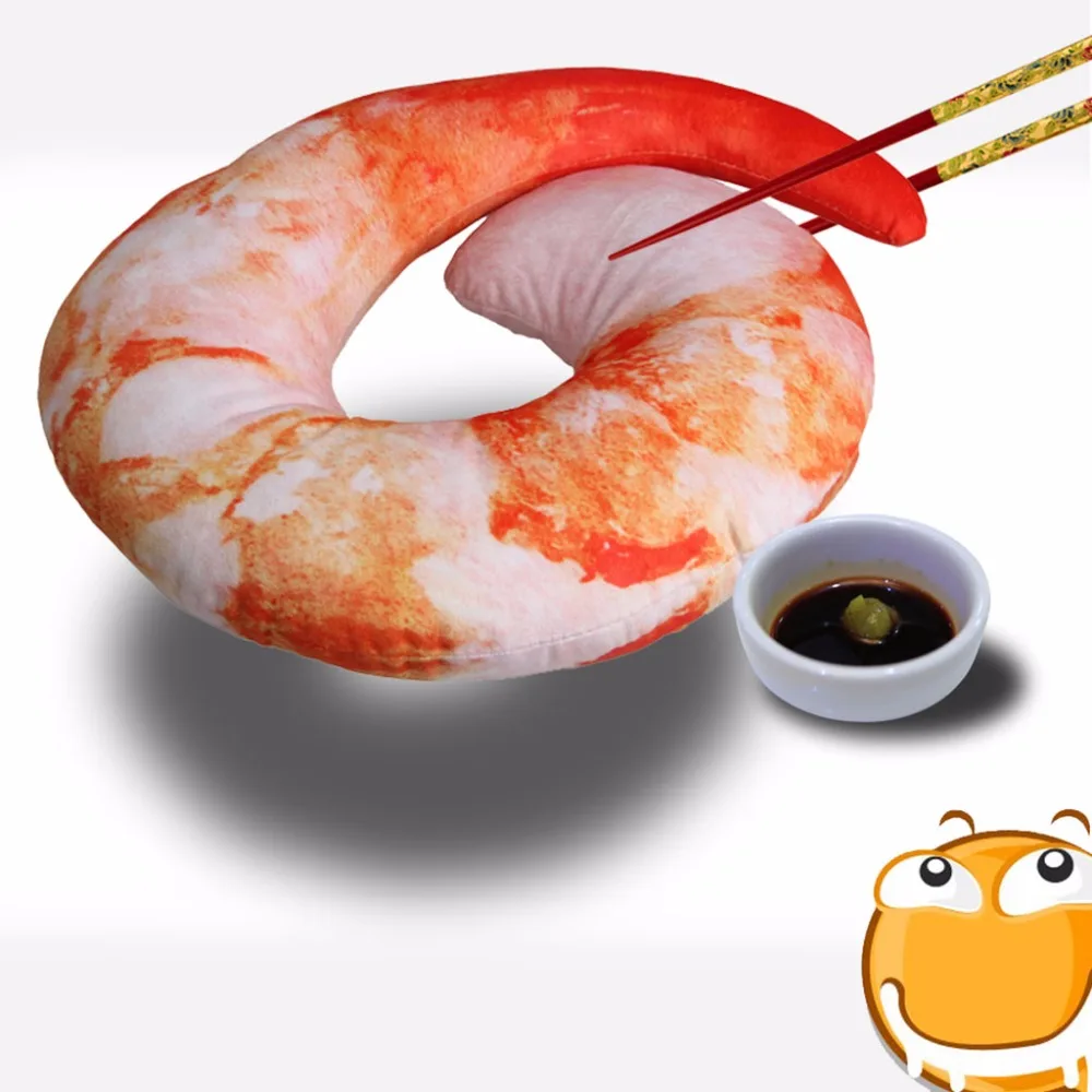 Удобная дорожная плюшевая кукла 3D креветка u-образная мягкая подушка для шеи мягкая игрушка