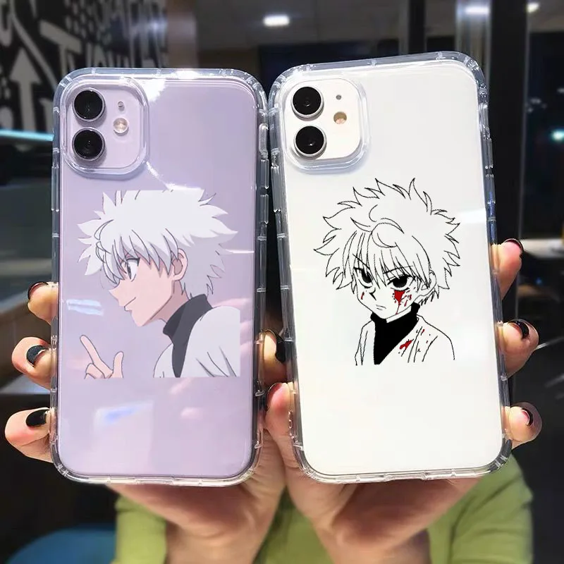 GYKZ Hunter X Transparent Phone Case For iPhone 13 11 Pro 12 XR XS MAX SE20 7 8 6 Plus Cute HXH Anime Soft Cover Fundas | Мобильные
