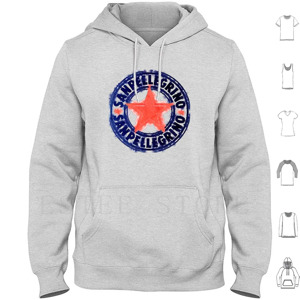 San Pellegrino T Shirt Felpa Con Cappuccio Manica Lunga San Pellegrino S Pellegrino Bevanda Italiana Soda Chinotto Italia Pop