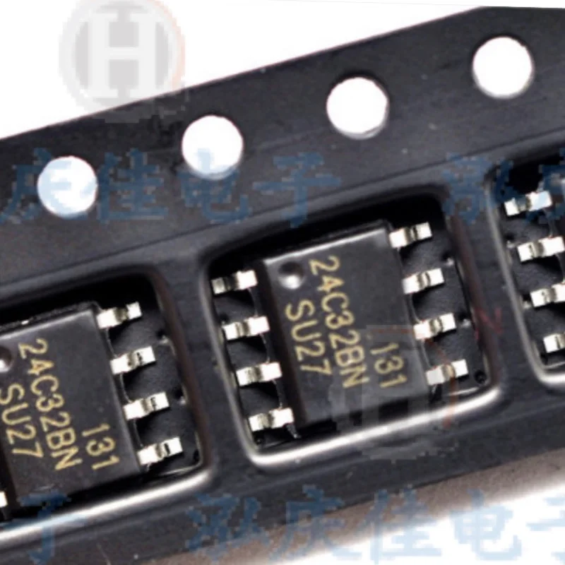 10 шт./лот 24C32 AT24C32 AT24C32N хранения чип SMD лапками углублением SOP 8 EEPROM 32/64k 2 проводной шины|Интегральные схемы| |