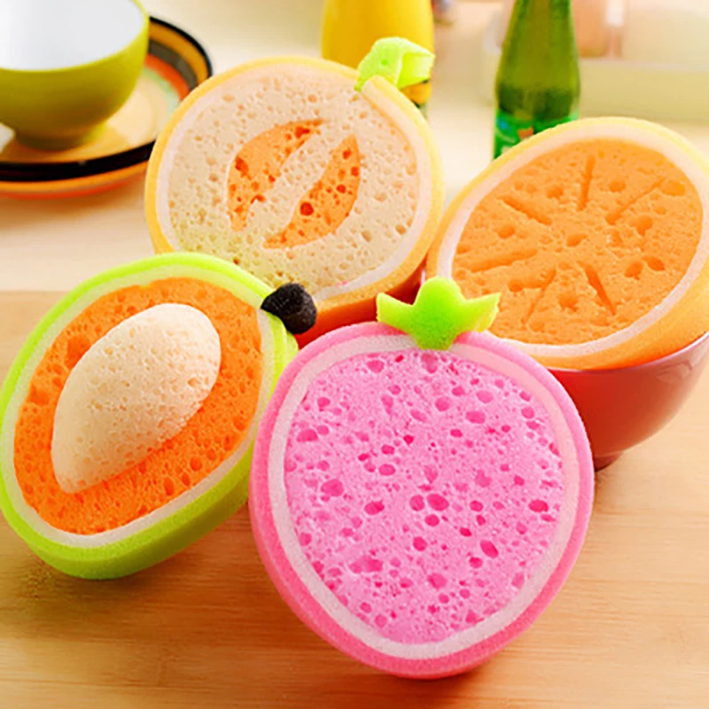 

Sponge Dishes Fruit Strong Clean Cloth Cotton Washing Dishes Scouring Pad Eraser Household Kitchen Tool Cleaning Supplies