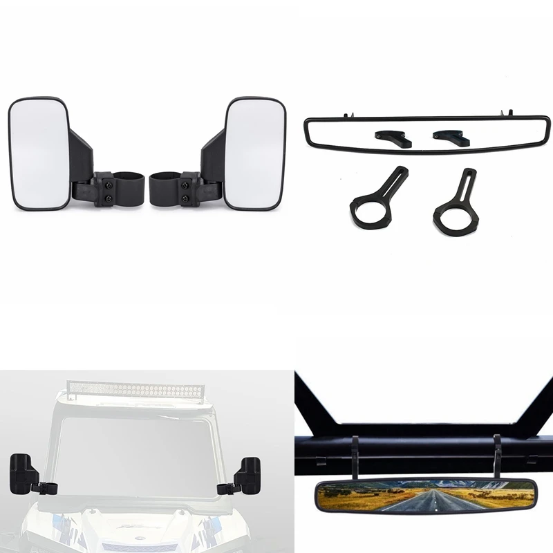 

UTV Rear View Race Mirror with 2" Clamp for Can Am Commander Maverick 800 1000 for POLARIS RZR XP 900 Ranger for Yamaha Viking