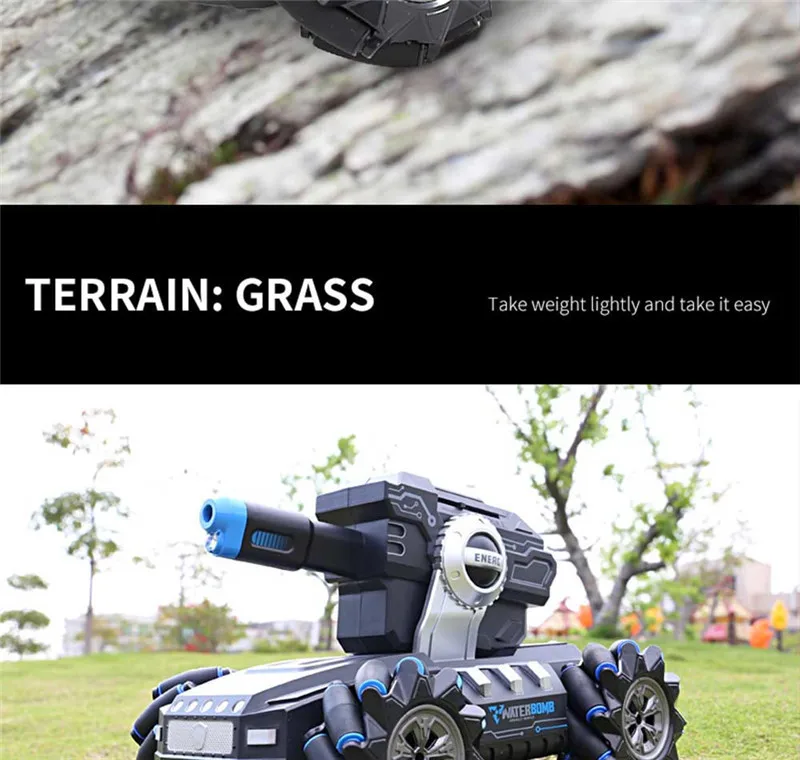 New Water Bomb Tank Car 2.4G Drift Launch Water Bomb Vehicle Gesture Watch Control Car 360 Degree Rotation Rc Stunt Car Toy