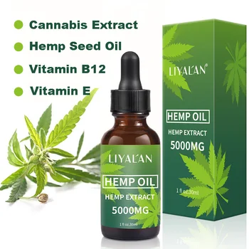

High quality organic hemp oil high cbd content hemp seed oil relief reduce sleep anxiety 30ml 5000mg cbd