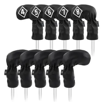 

Sports Golf Club Iron Head Covers Slip On Long Neck Sock Sleeve Protector 10x