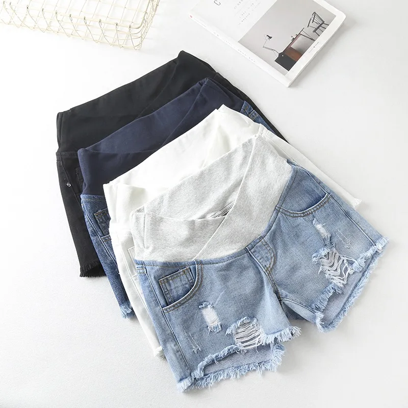 

2020Maternity Clothing Pregnant Women's Shorts Summer Wear New Low-waisted Denim Shorts Loose Pants for Pregnant Women Clothes