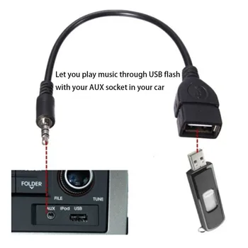

3.5mm Male Audio AUX to USB Type A Female OTG Converter Adapter Cable Converter Cable Cord for Car MP3