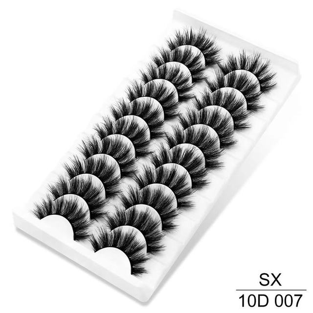3D Faux Mink Lashes Natural False Eyelashes Dramatic Volume Fake Lashes Makeup Eyelash Extension Silk Eyelashes