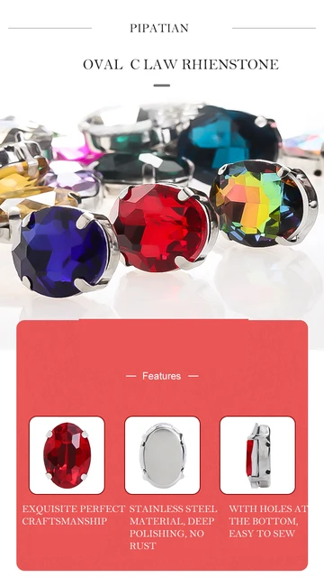 Eimass® Lot De 50 Strass En Acrylique En Forme De Goutte