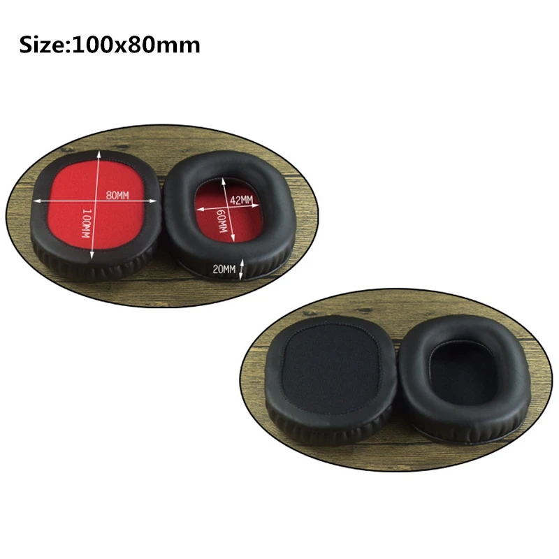 Premium 100x80mm Oval Soft Foam Ear Pads for Large Over-Ear Headphones