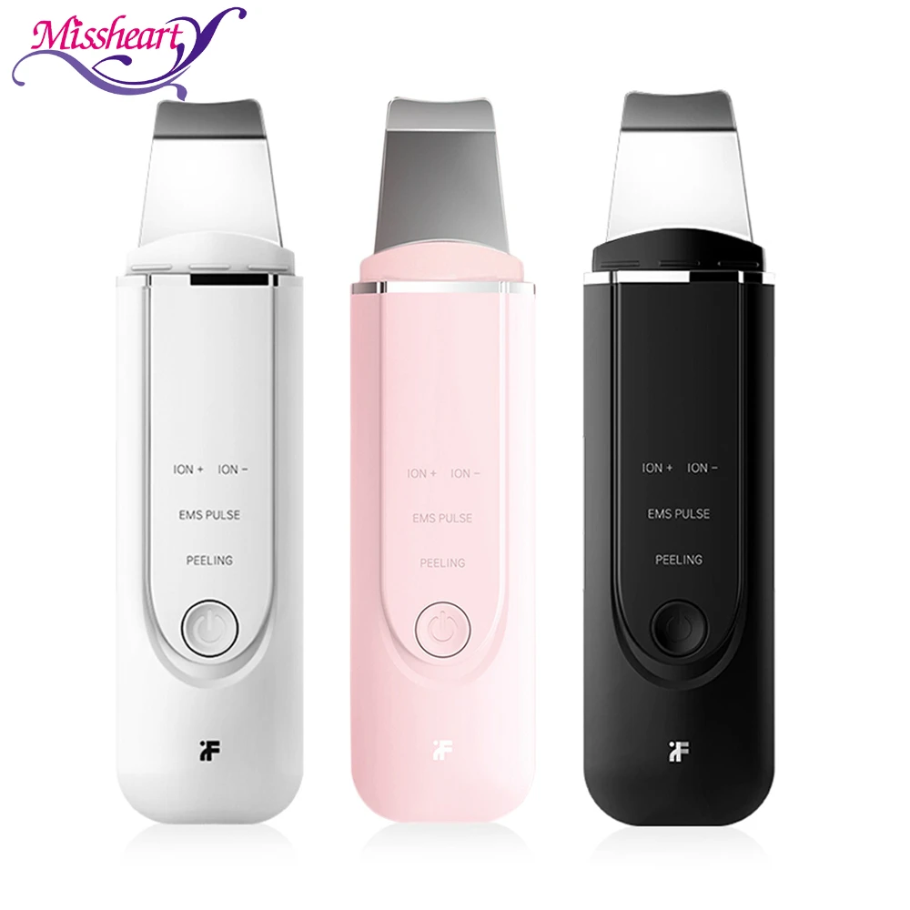

Rechargeable Ultrasonic Face Skin Scrubber Facial Cleaner Peeling Vibration Blackhead Removal Exfoliating Pore Cleaning Machine