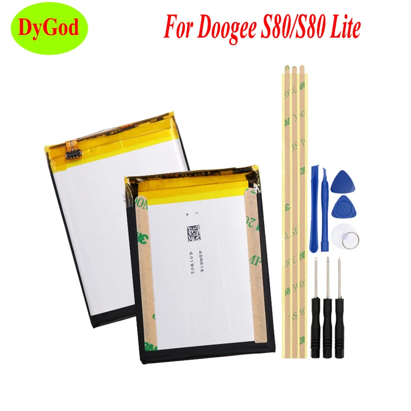 DyGod 10080mAh for Doogee S80 Battery Replacement Batteries Bateria For Lite Smart Phone with tools | Мобильные телефоны и