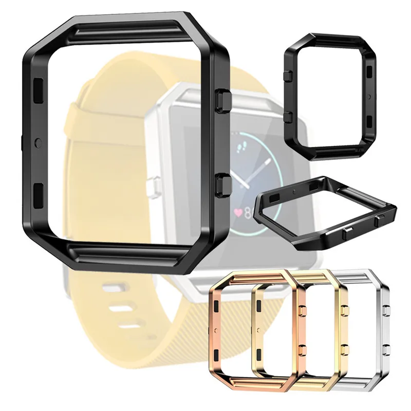 

Frame Case Cover Shell For Fitbit Blaze Stainless Steel Replacement case Activity Tracker Smart Watch Accessories