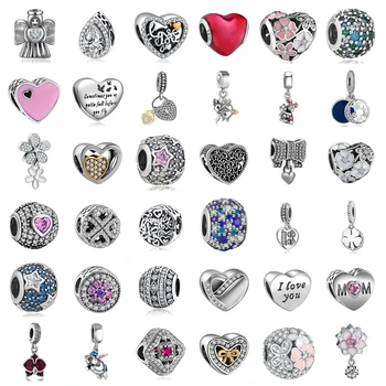 

ZAO wholesale Diy 925 sterling silver original natural beads for jewelry making Fit pandora charms bracelet w326-174