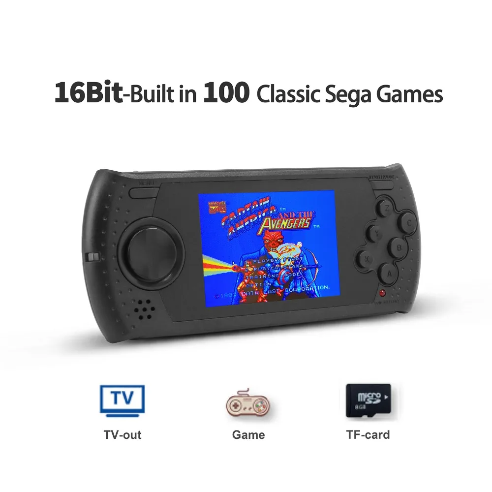 Новинка 3," портативная игровая консоль встроенные 100 классические игры для sega 8G Ретро видеоигры плеер Поддержка HDMI выход и sd-карта
