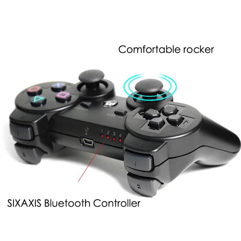 Wholesale DPuX7 Controller For PS3 / PC Wireless Bluetooth Gamepad For SONY PS3 Pro Playstation 3 Dualshock laptop compute Game Console Joystick