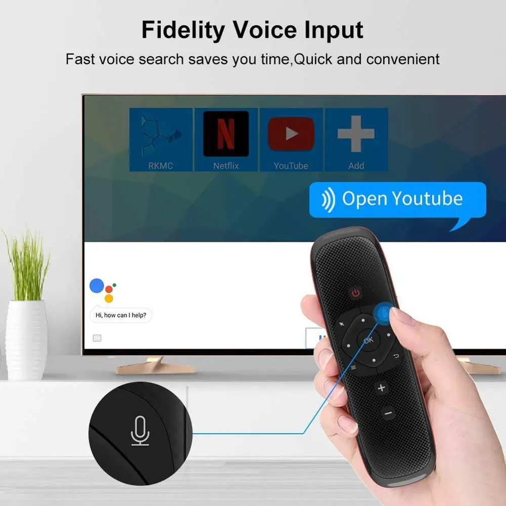 Беспроводной пульт дистанционного управления Smart TV с голосом и USB Проводная