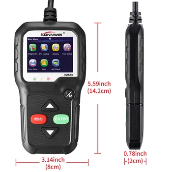 

KONNWEI Russian Code Reader ODB2 KW680 Car Diagnostic Tool OBDII OBD2 Auto Scanner Engine Check LED Display Built-in Speaker