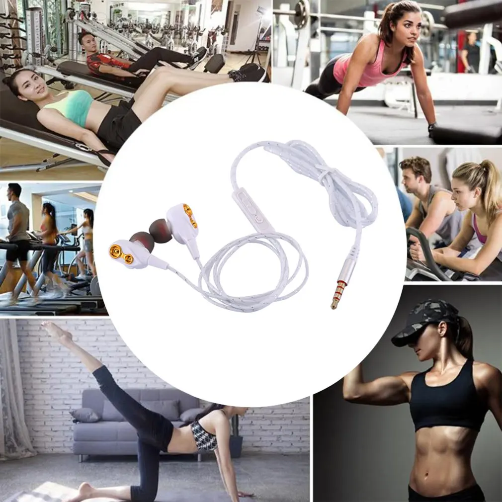 Магнитные Проводные стереонаушники вкладыши наушники с двойным приводом и супер