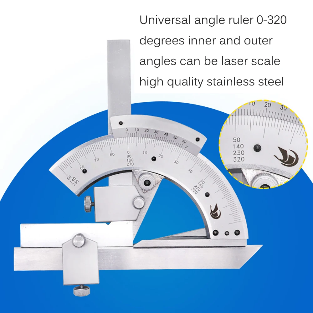 Высококачественный Универсальный конический транспортир точность Гониометр 0-320 градусов углоизмерительный прибор для деревообработки