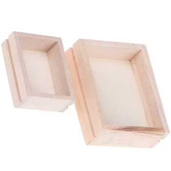 

1 Pcs Doll house Miniature Accessories Mini Simulation Furniture Model Wooden Box Toys for Doll House Decoration