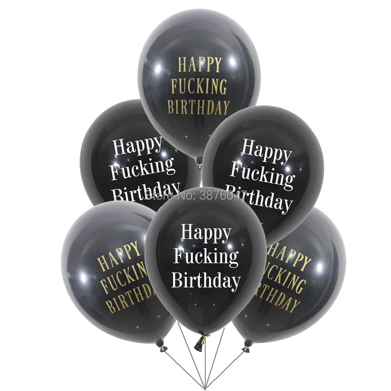 

happy birthday printed balloons black happy birthday banners flags birthday party decorations offensive abusive balloons