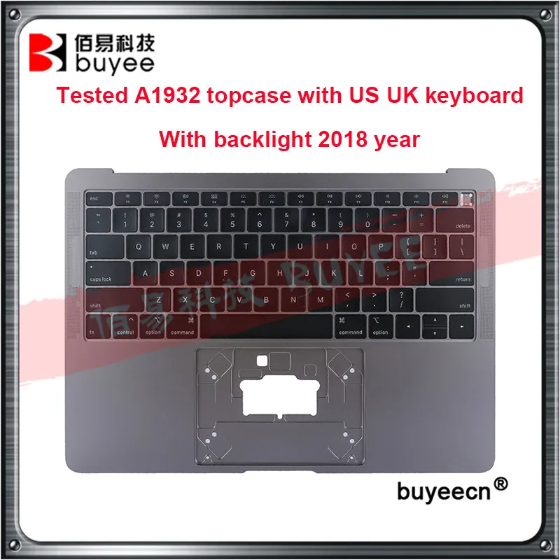 US $133.60 A1932 Original New palmrest A1932 topcase with US UK keyboard With backlight Silver Grey Gold for Macbook Air 13 2018 2019 Year