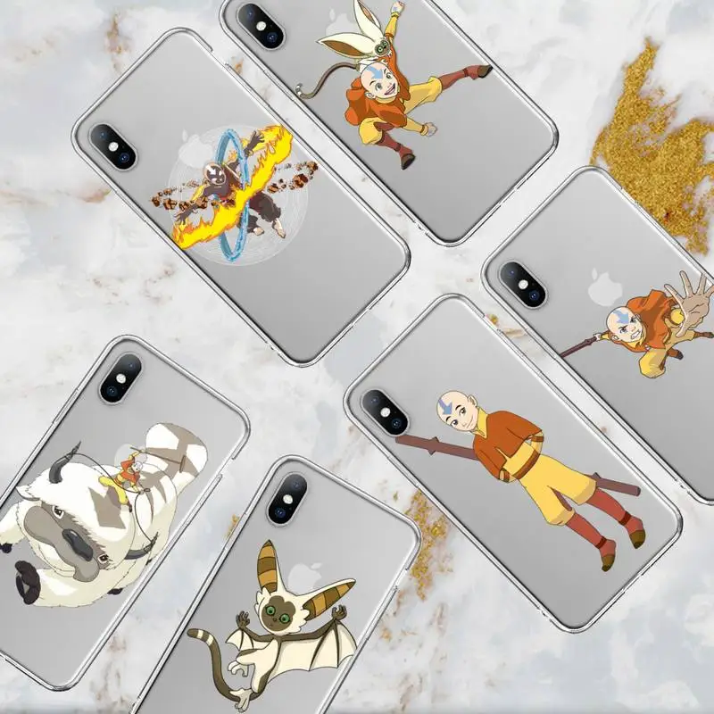Чехол Aang Appa Momo Avatar для iPhone 11 12 Mini 13 Pro XS Max X 8 7 6s Plus 5 SE XR прозрачный чехол | Мобильные
