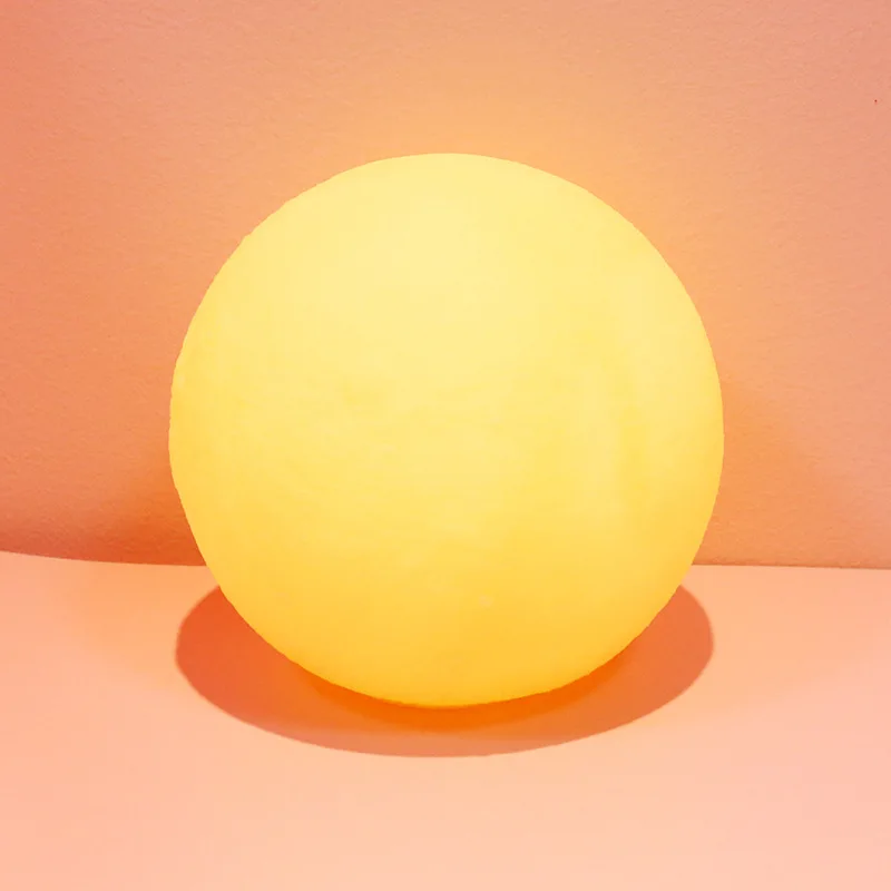 Люминесцентная детская лампа, ночник, детский ночной Светильник для детей, ночник для малышей, питание от аккумулятора - Испускаемый цвет: Round Moon