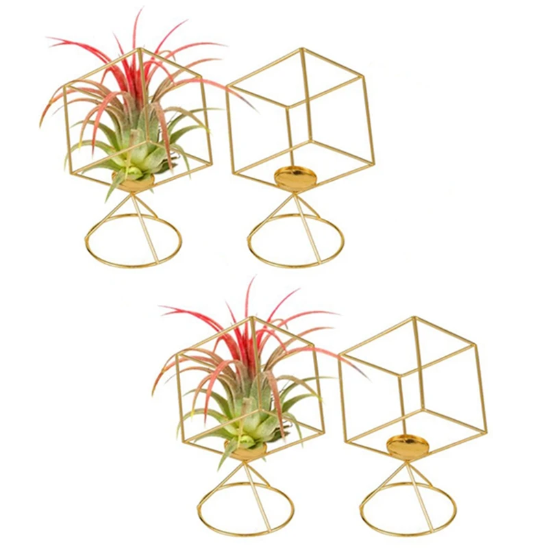 Air Plant Holder 4 Pack Tillandsia Plants Stand Hanging Containers Display Racks for Home Decoration Gift | Мебель