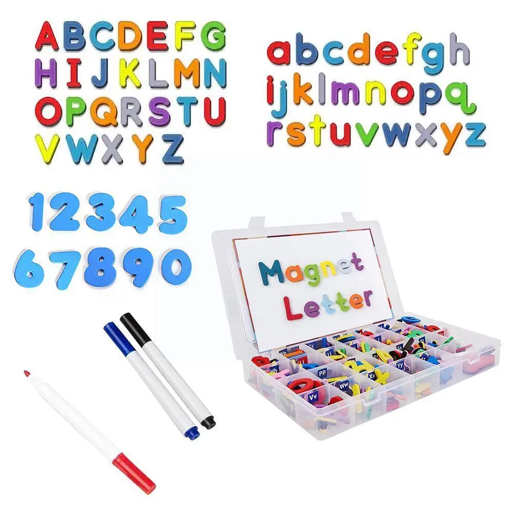 

Gift Set Magnets Teaching Alphabet Set Of Colorful Baby Toy Education Fridge Learn Cute Letters Kid & Magnetic Numbers